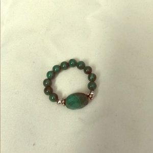 Malachite necklace and ring